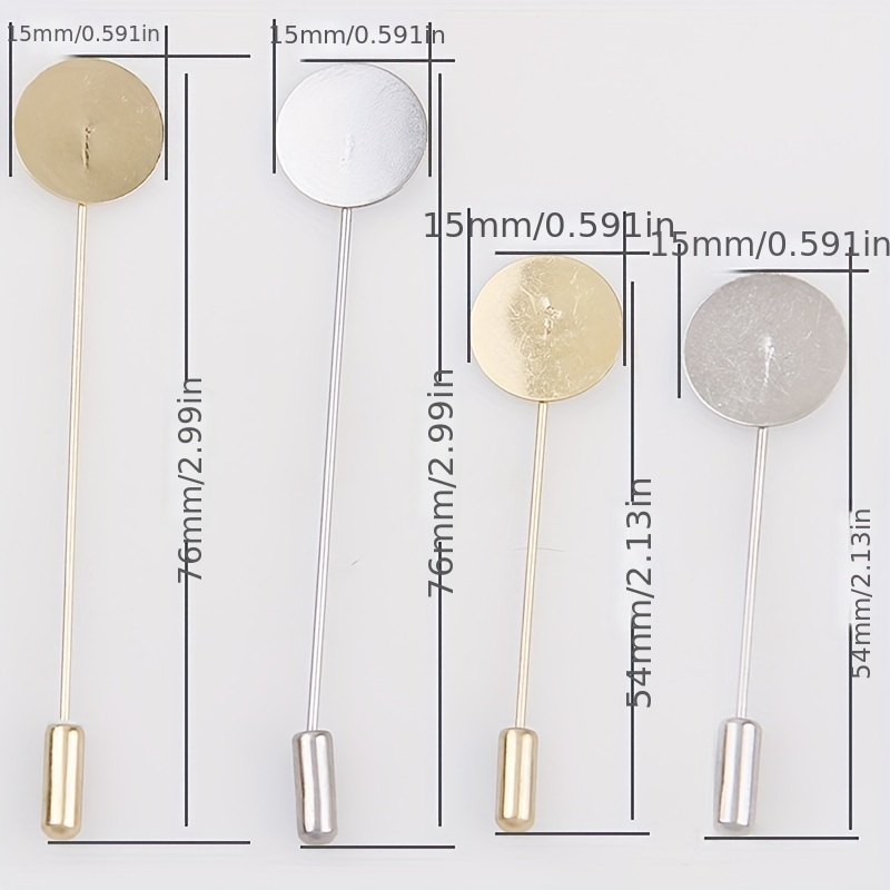 10pcs Zinc Alloy Flat Back Brooches, DIY Craft Accessories